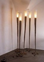 contemporary glass floor lamp KVET by Bohuslav Horak ANTHOLOGIE QUARTETT
