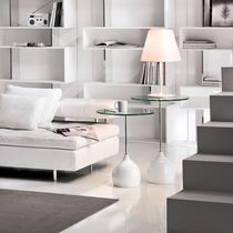 contemporary glass pedestal side table ADACHI  Tonin Casa