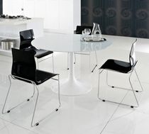 contemporary glass round table CORONA by Domitalia Domitalia