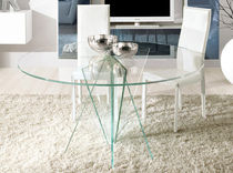 contemporary glass round table STELLA unico italia