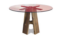 contemporary glass round table RENZO Costantini Design