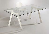 contemporary glass table LE BOCK by Rupert Kopp Elmar Fl&ouml;totto