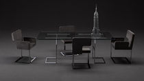contemporary glass table ELLE by Luca Scacchetti Domodinamica by Modular