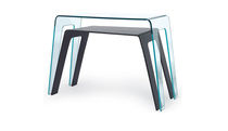 contemporary glass table TWIN HIGH WENG&Egrave; by PAGANI - PERVERSI SKITSCH