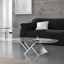 contemporary glass coffee table VEER by Karim Rashid TONELLI Design