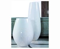 contemporary glass vase WHITE Kler