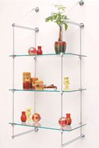contemporary glass wall shelf 4800CH  CR Laurence 