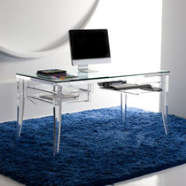 contemporary glass writing desk LAWRENCE  Haziza