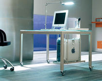 contemporary glass writing desk AVANTGARDE by S.T.C. Calligaris Italian home design since 1923