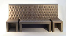 contemporary headboard upholstered in leather for double bed SNAKE duwel