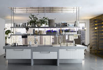 contemporary lacquer / marble kitchen LIGNUM & LAPIS: COMPOSITION 3 by Antonio Citterio Arclinea