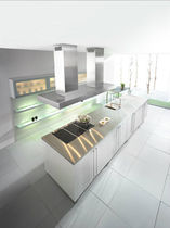 contemporary lacquer / stainless steel kitchen CONTUR-EINRICHTUNGEN BLANCO STEELART