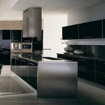 contemporary lacquer / stainless steel kitchen LUCE Lineadecor