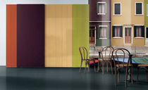 contemporary lacquered wardrobe with sliding doors N.O.W LAGO