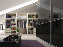 contemporary lacquered wardrobe with sliding doors ESENZIA black Baixmoduls