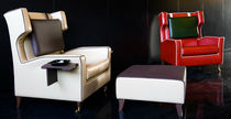 contemporary leather armchair GARIBALDI by Luca Scacchetti Domodinamica by Modular