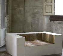 contemporary leather armchair NO HOME by Sergio Perrero Extrabilia