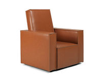 contemporary leather armchair CUBIST RECLINER CUOIO MARRONE by  Jefrey Bernett SKITSCH