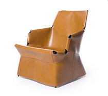 contemporary leather armchair CUIR LOUNGE  by Palomba Serafini SKITSCH