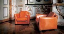 contemporary leather armchair DINER baxter