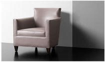 contemporary leather armchair CHAIRMAN PHILIPPE HUREL