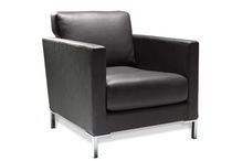 contemporary leather armchair FLORIAN by Bruno Lucas  FIRST TIME