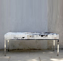 contemporary leather bench NGUNI Lodge Collection