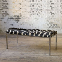 contemporary leather bench ZEBRA HIDE Lodge Collection