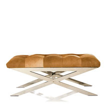 contemporary leather bench COW HIDE Lodge Collection