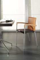 contemporary leather chair with armrests EURO by Jan Sabro Vibiemme