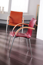 contemporary leather chair with armrests INGRID by Jan Sabro Vibiemme