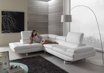 contemporary leather corner recliner sofa HABART Max Divani