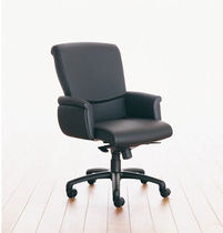 contemporary leather office armchair AVENUE by John Kaloustian BERNHARD design