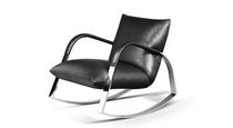 contemporary leather rocking armchair HIGHLAND by Bretz Brothers Design  BRETZ WOHNTRAUME