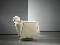 contemporary leather swivel armchair HEIT swivel chair & ottoman Piet Boon Collection