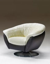 contemporary leather swivel armchair BRASILIA Satis