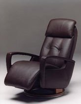 contemporary leather swivel armchair INDIA Satis