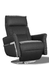 contemporary leather swivel armchair NIKITA Satis