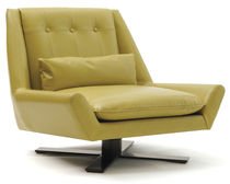 contemporary leather swivel armchair PALMS II CHAIR VIOSKI