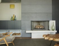 contemporary mantel for built-in fireplace EAST HAMPTON NY Get Real Surfaces