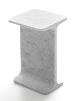 contemporary marble side table IPE QUADRO by James Irvine Marsotto