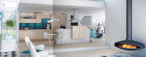 contemporary melamine kitchen DECOR WHITE OAK HTH K&oslash;kkener