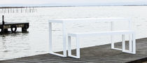 contemporary metal bench and table set for garden VITA  Axthor Outdoor Furniture