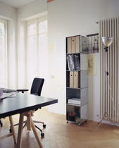 contemporary metal modular bookcase QBO by Marc Sadler GRAEPEL ITALIANA