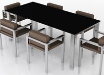 contemporary metal table and chairs set for gardens LIX TABLE AND CHAIR SET Swanky Design - Premium Contemporary Furniture