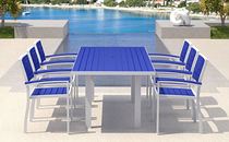 contemporary metal table and chairs set for gardens POLYWOOD Outdoor Comforts