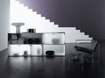 contemporary modular glass front bookcase ZEROUNO by Robots Robots