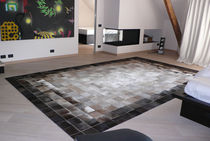 contemporary motif rug in leather BARCELONA Santelmo design