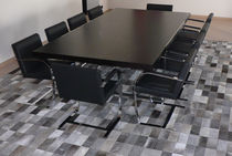 contemporary motif rug in leather ROME Santelmo design