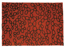 contemporary motif rug in New Zealand wool ORANGE by Nani Marquina nanimarquina
